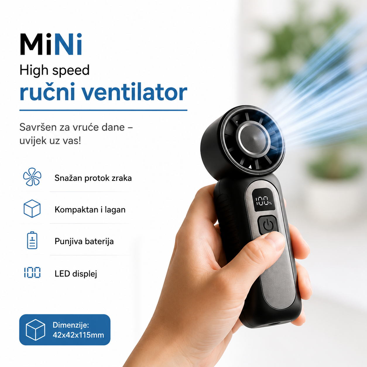 MiNi High speed ručni ventilator