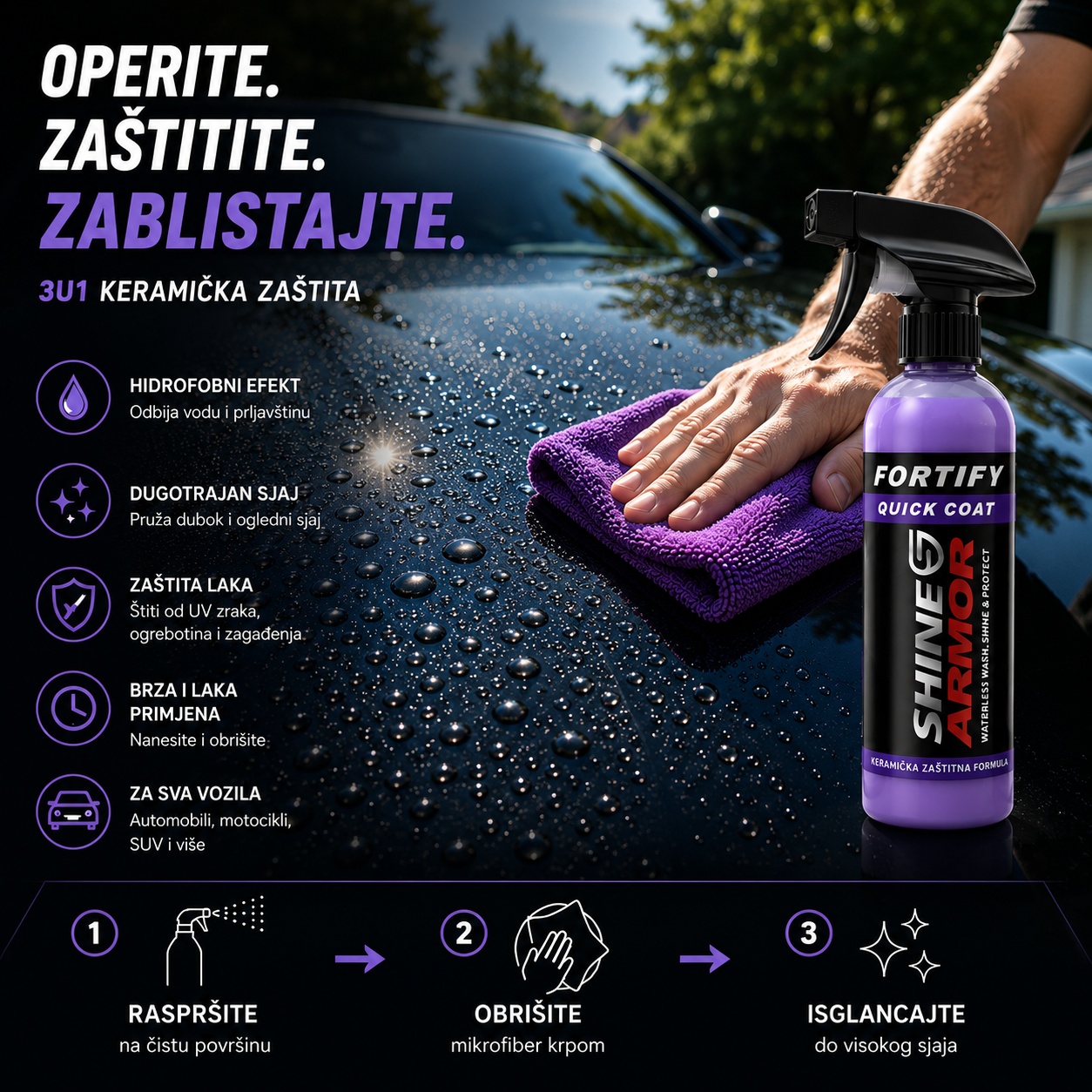 CeramiShield™ Quick Coat 3u1 Keramička Zaštita Vozila